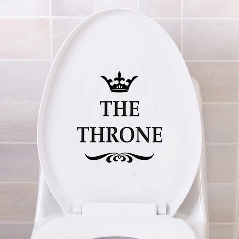 Creative Vinyl THE THRONE Funny Interesting Toilet Wall Sticker Bathroom for Home Decor Decal Poster Background Stickers ► Photo 1/6