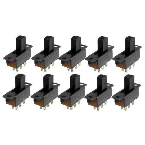 MYLB-10 Pcs 6 Pins 2 Positions DPDT On/On Mini Slide Switch ► Photo 1/2