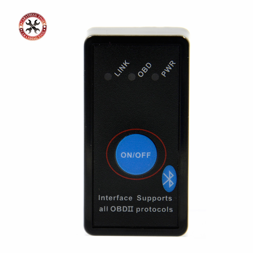 Super Mini ELM327 Bluetooth ELM 327 Power Switch V2.1 On/Off Button OBD2 Car 