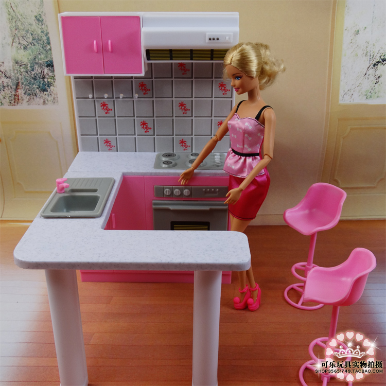 Newest For Barbie Furniture Miniature Combo Kitchen play set Doll