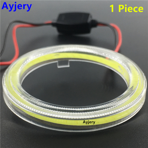 AYJERY 1 Piece COB Angel Eye Auto Halo Rings 60MM 70MM 80MM 90MM 100MM 110MM 120MM Day Light Angel Eyes Motorcycle 12V 24V DC ► Photo 1/6