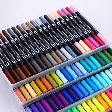 12 Colores Sketch Painting Marker Pen Fineliner Drawing Manga Anime Art  Markers