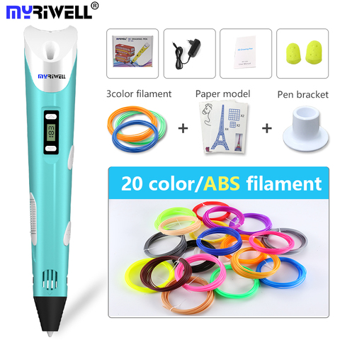 Myriwell Original RP-100B 3D Printing Pen 1.75mm ABS Smart 3D Drawing Pens With Filament LED Display for The Kids Gifts ► Photo 1/6