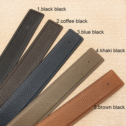 2022 WITHOUT BUCKLE 3.2cm Ciartuar new design for men women belt high quality cowskin genuine leather two sides free shipping ► Photo 1/6