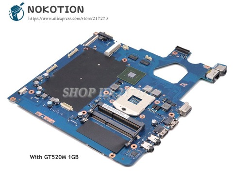 NOKOTION For Samsung NP300V5A 300V5A Laptop Motherboard HM65 DDR3 GT520M BA92-08471A BA92-08471B PETRONAS-15 BA92-09726B ► Photo 1/6