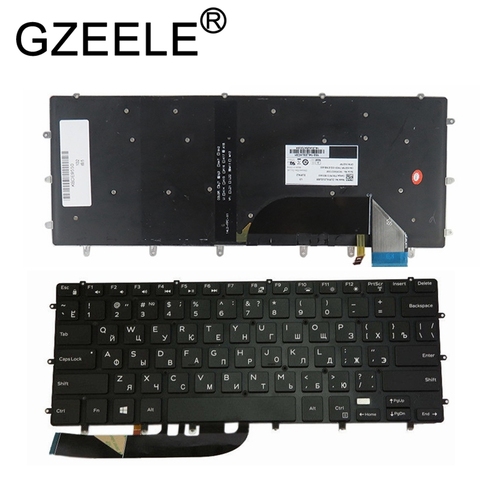 GZEELE New Backlit Keyboard For DELL XPS 15 9550 9560 5510 M5510 RU Russian DLM14L23SUJ442 0HPHGJ BLACK without frame backlight ► Photo 1/3