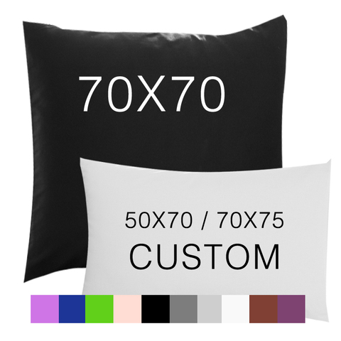 2PCS Pillow Case 70*70 50*70 50*75 Solid Pillowcase Decorative Pillow Cover Bedding for Hotel Wedding White ► Photo 1/6