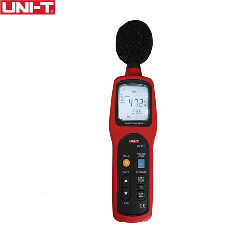 UNIT UT352 Sound Lever Meter Easy To Carry Noise 30~130db Max/min Lcd Backlight High Alarm Data Logging ► Photo 1/6