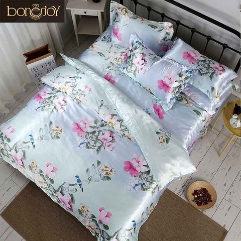 Bonenjoy Satin Silk Bed Linen China, Silk Bed Set King Size