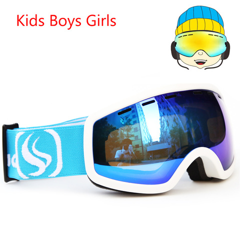 New Snowboard goggles Kids Double Lens UV400 Anti-fog Ski Snow Glasses Child Skiing Mask Winter Girls Boys Eyewear free shipping ► Photo 1/1