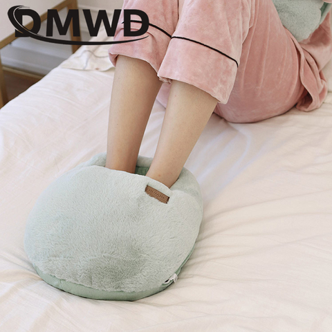 DMWD USB Electric Foot Warmer Heating Pad Slippers Shoes Chair Soft Warm Cushion Winter Feet Leg Thermostat Heater Blanket Mat ► Photo 1/6