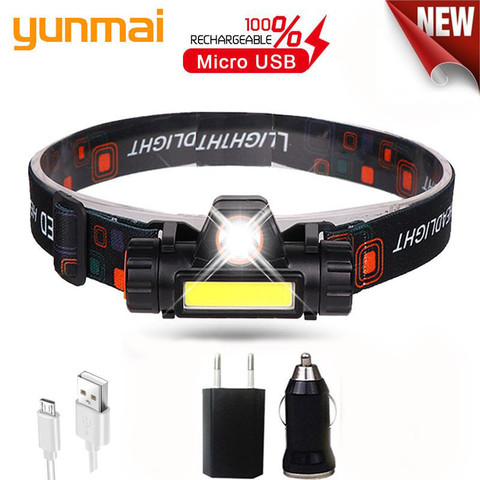 12000LM Powerful Headlight XPE+COB USB Rechargeable Headlamp Built-in Battery Head Light Waterproof Head Torch Camping Head Lamp ► Photo 1/6
