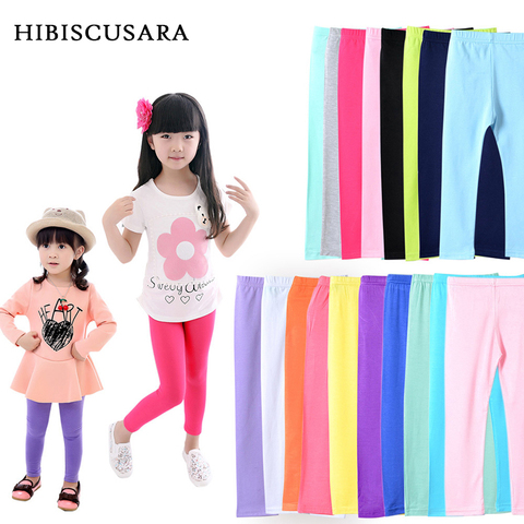 Girl Pants Soft Elastic Modal Cotton Kids Leggings Candy Color Girls Skinny Pants Trousers Solid Color 2-13Y Children Trousers ► Photo 1/6
