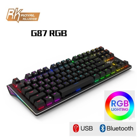 New Royal Kludge RK G87 Dual Mode Bluetooth Wireless/USB Wired RGB Backlit Rechargeable Mechanical Gaming Keyboard RK Axis ► Photo 1/6