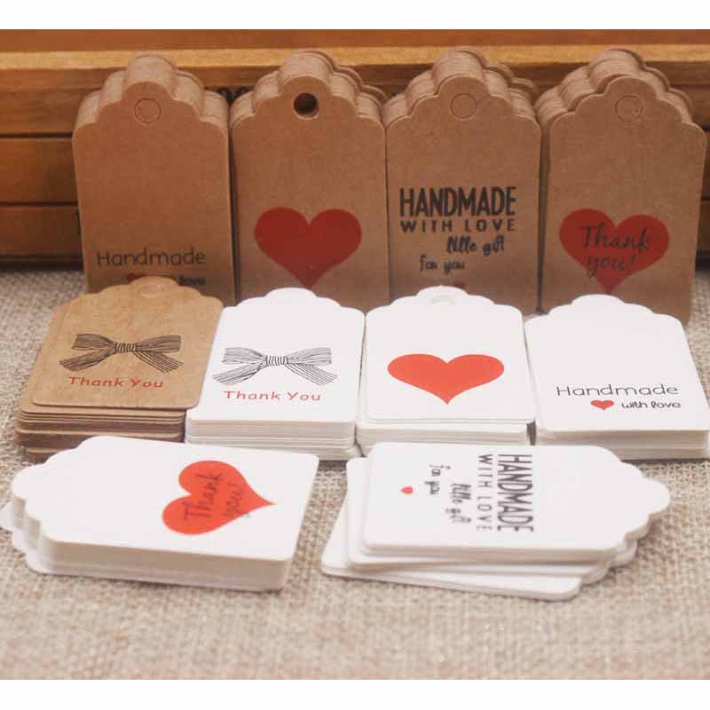 100pcs Square Shape Handmade With Love Clothing Labels For DIY Craft Sewing  On Clothes Bag Shoes Decor Cloth Tags - AliExpress