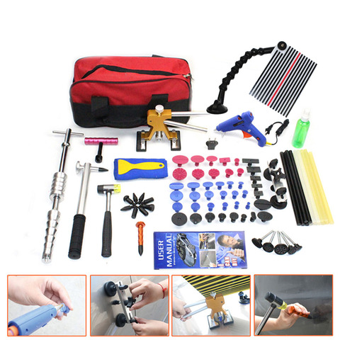 Full Paintless Dent Repair Puller Lifter car dent Tools Line Board Hail Removal Kit ► Photo 1/6