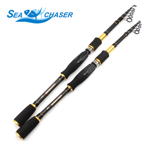 Carbon M power lure 7g -28g 1.8M - 2.7M Portable Telescopic Fishing Rod Spinning Fish Hand Fishing Tackle Sea Rod ► Photo 1/6