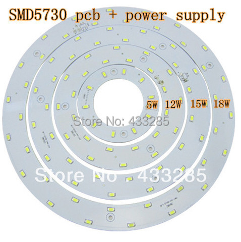 5W 12W 15W LED PANEL Circle Light 85V-265V AC SMD 5730,LED Round Ceiling board the circular lamp board for Dining room ► Photo 1/5