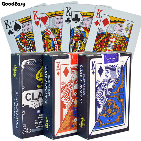 Playing Cards Plastic Poker Card Game Waterproof Poker Texas Hold'em  Blackjack Game Cards  Dropship Gold Card Game Customizable ► Photo 1/6