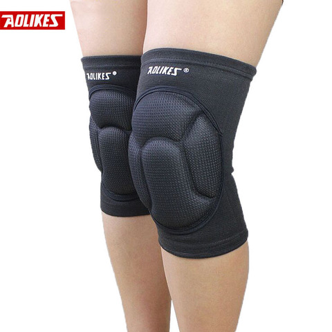 AOLIKES Thickening Football Volleyball Extreme Sports Knee Pads Brace Support Protect Cycling Knee Protector Kneepad rodilleras ► Photo 1/5