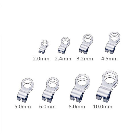 2/2.4/3.2/4.5/5/6/8/10 Stainless Steel Ball Beads Chains Connector Clasps End Beads Crimp Silver Tone DIY Jewelry Accessories ► Photo 1/1