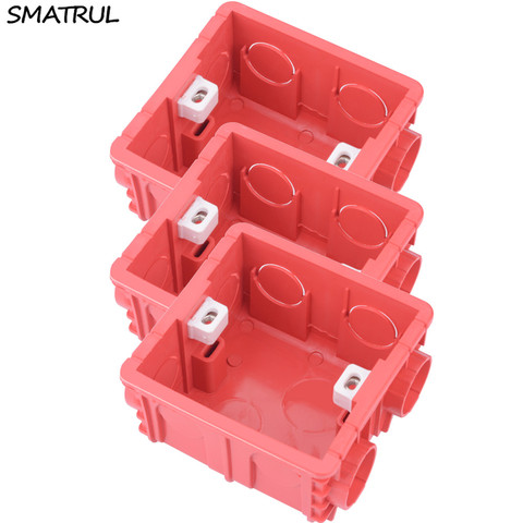 SMATRUL Adjustable Mounting Dark Box Internal Cassette 86 Type Switch Socket Wiring Back Box Ducts Electrical Accessories ► Photo 1/6