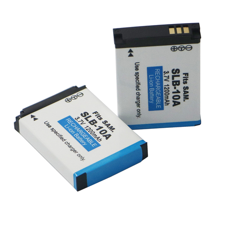 2pcs SLB-10A SLB 10A SLB10A Camera Battery For Samsung SL102 SL202 SL420 SL620 SL820 HZ10W HZ15W ES55 L100 L110 L200 L210 L310W ► Photo 1/6