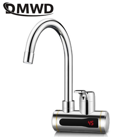 DMWD Instant Tankless Electric Hot Water Heater Faucet Kitchen Instant Heating Tap Water Heater with LED Temperature Display EU ► Photo 1/6