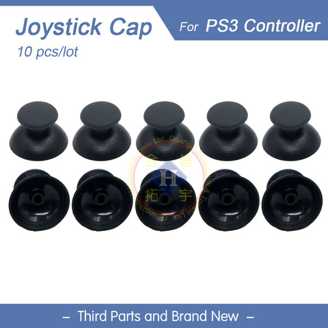 10pcs/lot New Replacement black Analog Cap Thumb Grips Thumbstick Cover case For PS3 controllers ► Photo 1/4