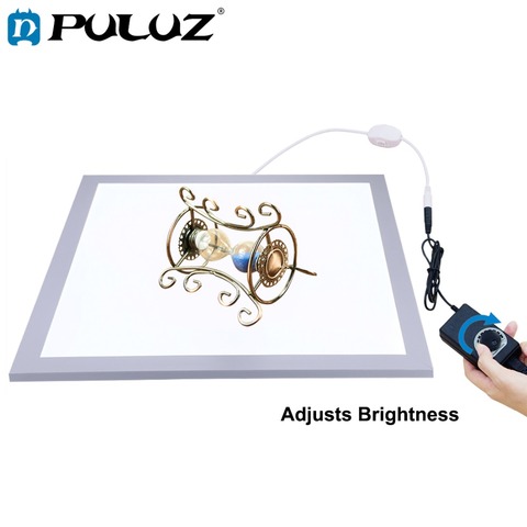 PULUZ 1200LM 15/15in/38x38 cm LED Photography Shadowless Bottom Light Lamp Panel Dimmable for 40cm Photo Studio Shoot Tent Box ► Photo 1/6