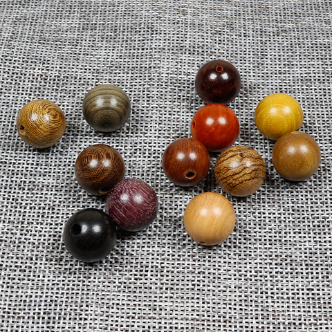20pcs/lot Round Natural Wood Beads 6-20mm Sandalwood/Rosewood/Padauk High Quality Wooden Spacer Beads DIY Jewelry Making Finding ► Photo 1/6