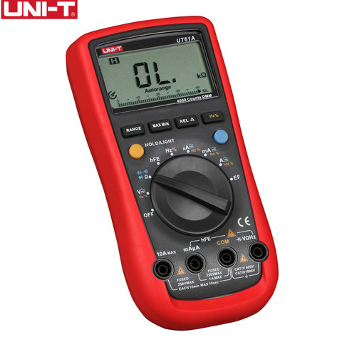 UNI-T UT61A Modern DMM Digital Multimeters Transistor NCN Tester Meter Volt Ohm Frq CD Backlight Data Hold Ammeter Tester ► Photo 1/6