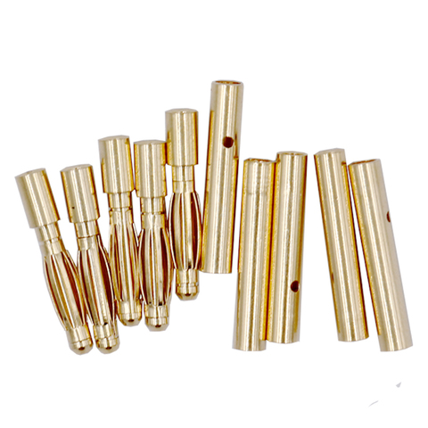 20pair/lot 2mm Gold Bullet Banana Connector plug 2.0mm Thick Gold Plated Connector for ESC lipo Battery 20% off ► Photo 1/6