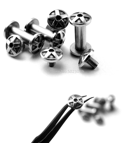 4 Pairs DIY knife Shank screw pair lock nut screw stainless steel tack head cutter rivet folding knife spindle screw ► Photo 1/2