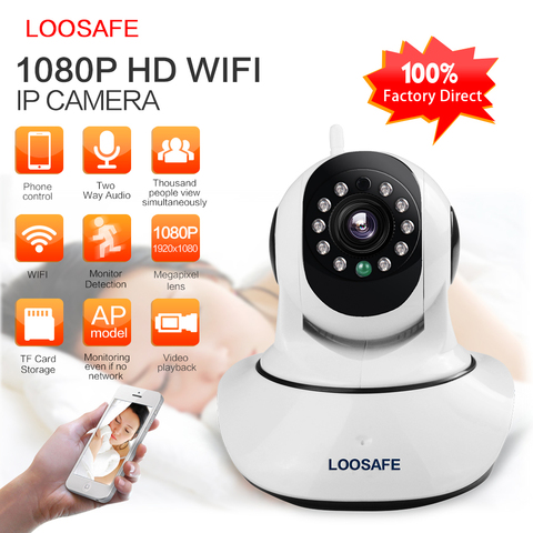 LOOSAFE IP Camera WIFI HD 1080P Camera Surveillance Camera 2 MP Baby Monitor Wireless P2P IP Camara PTZ Wifi Security Cam Gift ► Photo 1/6