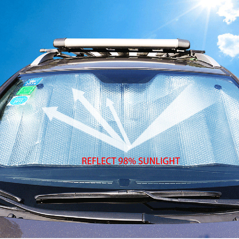 Car Front/Rear Window Sunshades Retractable Windshield Curtains