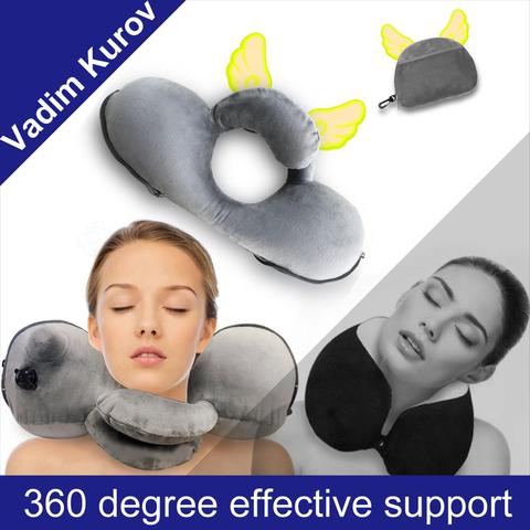 Travel Pillow Inflatable Pillows Air Soft Cushion Trip Portable Innovative Products Body Back Support Foldable Blow Neck Pillow ► Photo 1/1