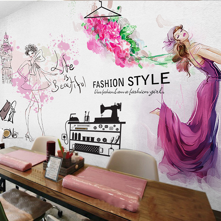 3D photo wallpaper 3D Hairdressing shop Manicure beauty salon cosmetics  shop watercolor figure background wallpaper mural - Price history & Review  | AliExpress Seller - FATMAN WALLPAPER DESIGN Store 