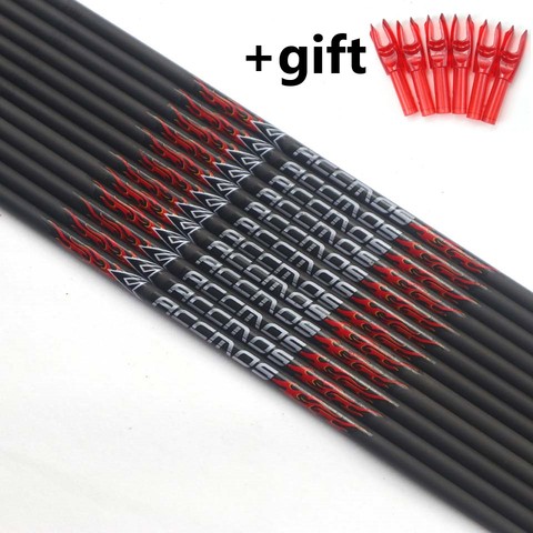 6/12pcs 31 inch Spine 300/ 350 / 400 / 500 / 600 / 700 / 800 Pure Carbon Arrow Shaft   ID 4.2mm Arrow Accessory For Arrow DIY ► Photo 1/6