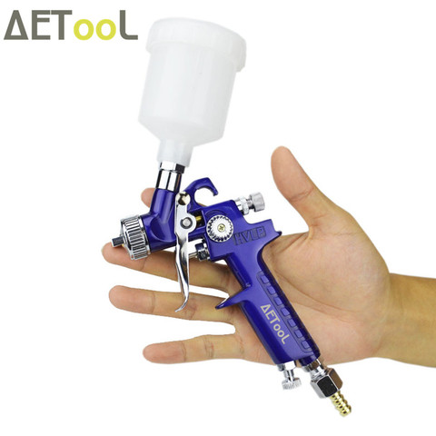 AETool 0.8mm/1.0mm Nozzle H-2000 Professional HVLP Spray Gun Mini Air Paint Spray Guns Airbrush For Painting Car Aerograph ► Photo 1/6