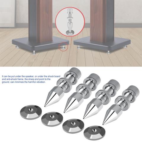 4 Pcs Speaker Spike Isolation Spikes Stand Foot HiFi Speaker Shockproof Cone Base Pads ► Photo 1/6