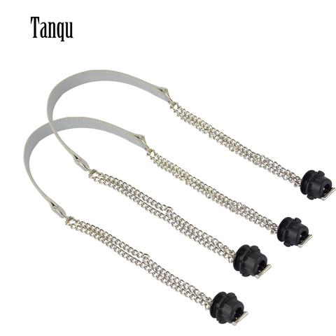 Tanqu New 1 Pair Obag Silver Long  Double Chain OT T OBag Handles For Obag EVA O bag Totes Women Bag Shoulder HandBag ► Photo 1/6