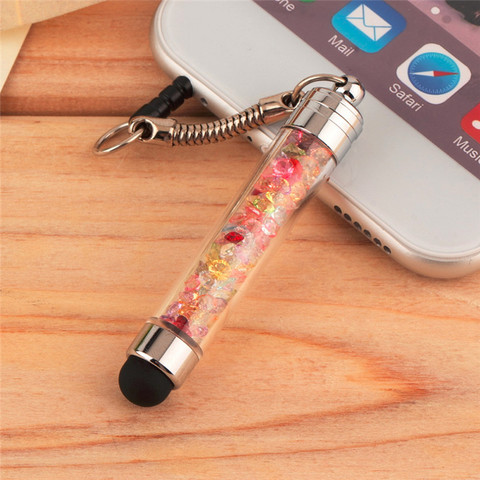 FFFAS Diamond Crystal Stylus Touch Screen Pen Stylus 3.5mm Dust Plug Cap 2 in 1 For iPhone Tablet Android Phones Styluses Pen ► Photo 1/6