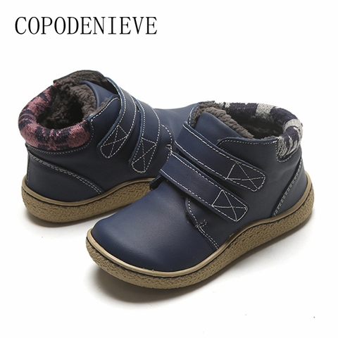 COPODENIEVE Children's boots, children's shoes, leather children's boots, thickening and warmth preservation in winter ► Photo 1/6