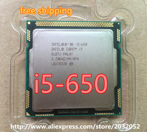 Intel Core i5-650 Processor i5 650 3.2 GHz 4MB Cache Socket LGA1156 32nm 73W Desktop CPU free shipping ► Photo 1/1