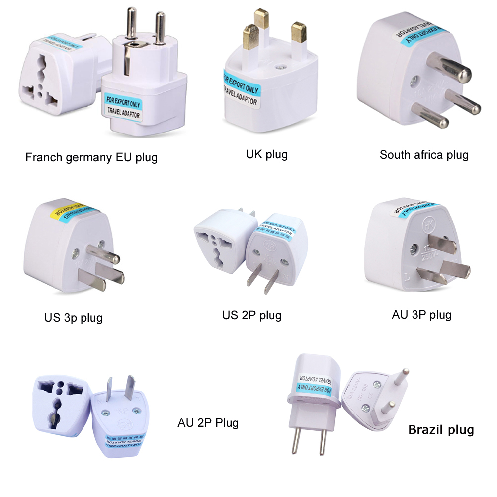 1pc Universal EU UK AU to US USA America AC Travel Power Plug Adapter Converter 