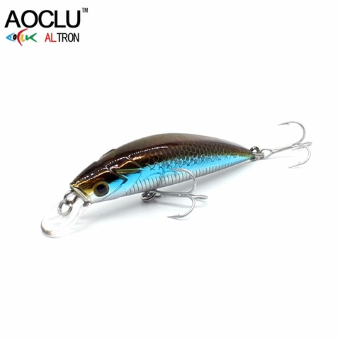 AOCLU wobblers Super Quality 6 Colors 50mm Hard Bait Sinking small Minnow Fishing lure Bass Fresh Salt water 12# VMC hooks ► Photo 1/6