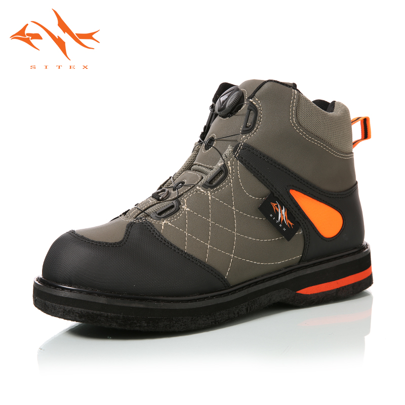 Men's Fishing Wading Boots Anti-slip Fly Fishing Waders Rubber Sole Boot  Outdoor Breathable Upstream Shoes