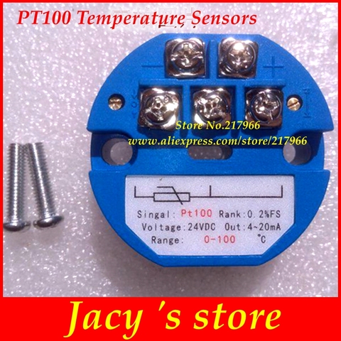 RTD PT100 0-200 Degree Temperature Sensor Transmitter Module DC 24V 4-20MA