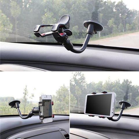 Car Phone Stand Adjustable Windshield Phone Holder telefoonhouder auto Suport for Samusng iPhone Huawei Xiami Grip Mount Bracket ► Photo 1/6